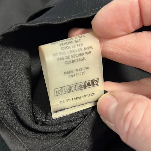 David Lerner Black Button Down Back Long Sleeve Blouse S - Picture 2 of 9